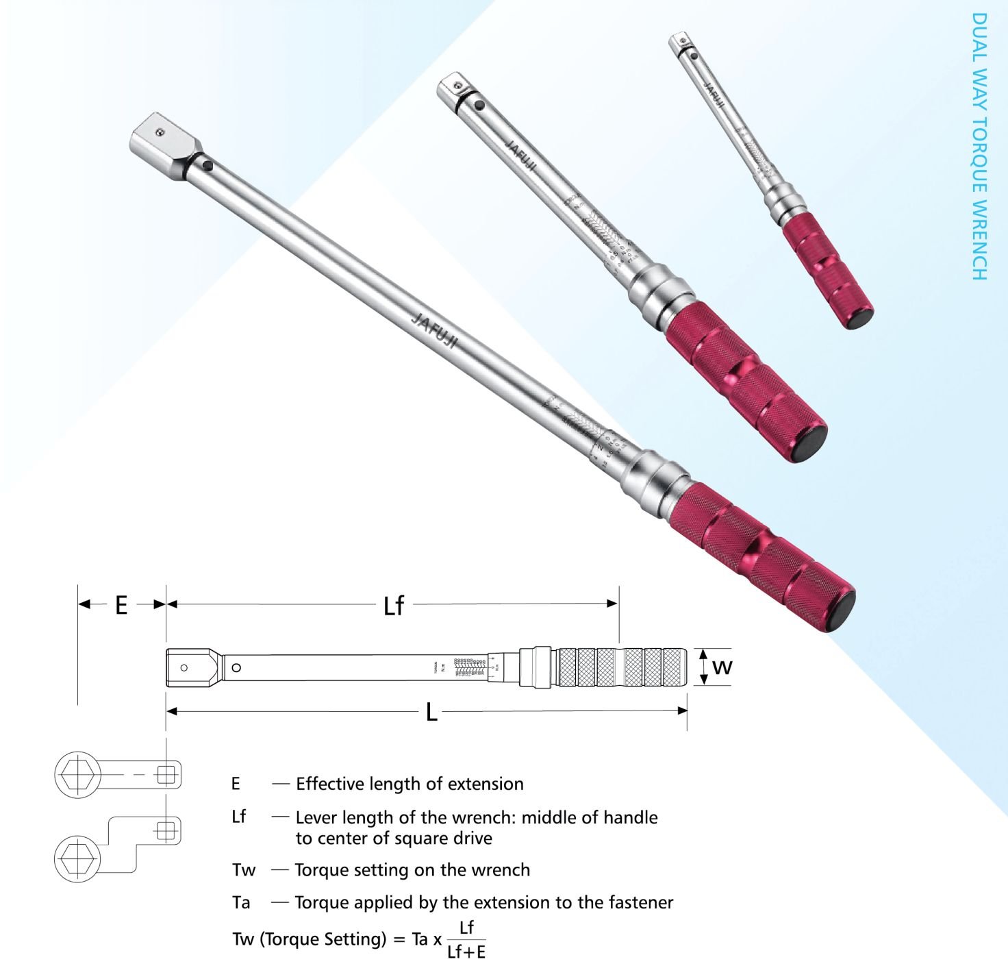 Jafuji Interchangeable Dual Way Torque Wrench 1 Jafuji Interchangeable Dual Way Torque Wrench