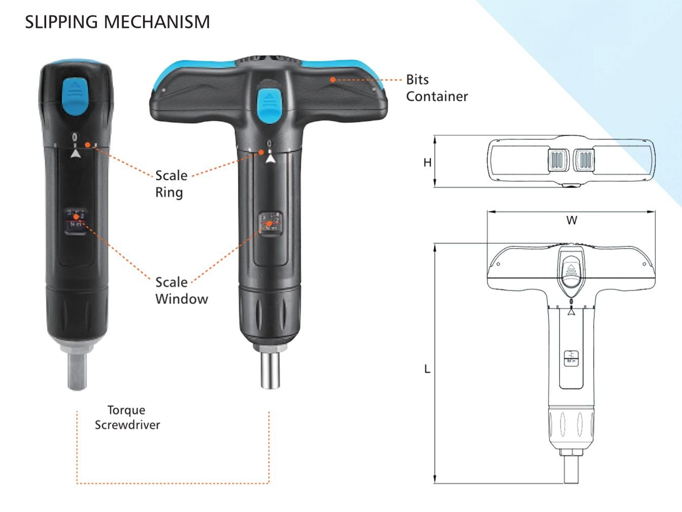 Jafuji Screen Slipping T-handle Torque Screwdriver Series 1 Jafuji Screen Slipping T-handle Torque Screwdriver Series