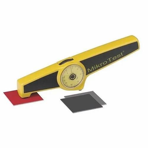 Digital coating thickness gauge display showing a measurement reading